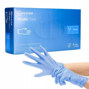 Nitrylex, Rękawice Nitrylowe Blue, M, 100szt. - Rękawiczki jednorazowe - miniaturka - grafika 1