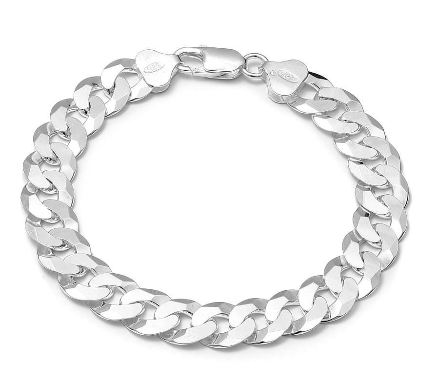 Srebrna bransoletka męska kieta szeroka 1,4 cm pancerka dł. 23 cm