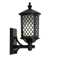 Lampy ogrodowe - Chicago kinkiet elewacyjny ścienny 1xE27 czarny K-8215 - miniaturka - grafika 1