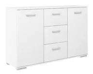 Komody - Komoda Z Szufladami I Szafkami Abs-120 K3 Biała - miniaturka - grafika 1