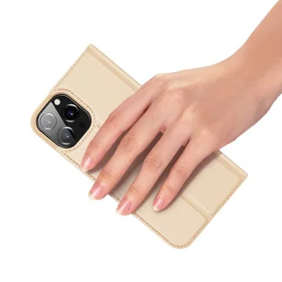 Dux Ducis Skin Pro kabura etui pokrowiec z klapką iPhone 13 Pro złoty - Etui i futerały do telefonów - miniaturka - grafika 7