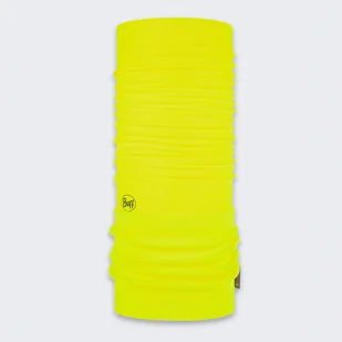 Komin wielofunkcyjny z polaru Buff Safety Polar Solid Yellow Fluor - Czapki i chusty sportowe damskie - miniaturka - grafika 1