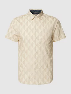 Koszule męskie - Koszula casualowa o kroju slim fit ze wzorem na całej powierzchni model ‘RHOMBUS’ - grafika 1