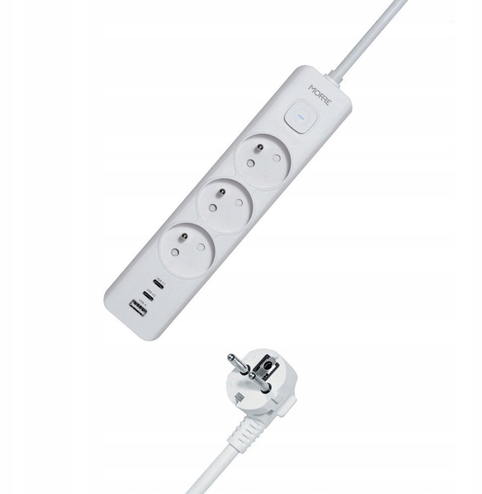 MORRE LISTWA ZASILAJĄCA 3G USB, 2xUSB-C,1,5m M405