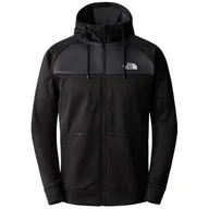 Bluzy sportowe męskie - Męska bluza The North Face Reaxion Fleece F/Z Hoodie Rozmiar: M / Kolor: czarny/szary - miniaturka - grafika 1