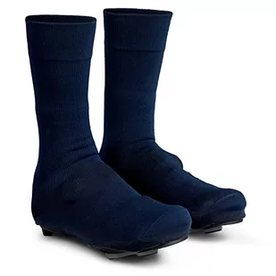 GripGrab Flandrien Wodoszczelne dziergane, ochrona przed deszczem na buty Knitted Aero do jazdy na rowerze, skarpety nakładane, granatowe, XL (45-47) - Skarpetki damskie - miniaturka - grafika 1