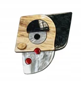 Broszki - NOWA PRZYPINKA, BROCHA, BROSZKA - ART DECO NIESYMETRYCZNA TWARZ PICASSO - miniaturka - grafika 1