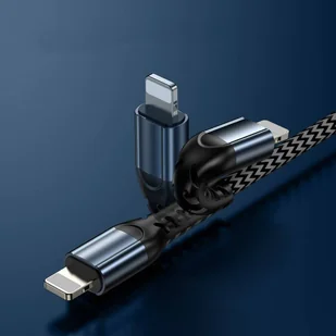 Joyroom N10 King Kong series zestaw 3 x nylonowy kabel przewód USB - Lightning (0.25m + 1.2m + 2m) 2,4A szare - Kable USB - miniaturka - grafika 4