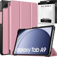 Akcesoria do tabletów i e-booków - Etui do Samsung Galaxy Tab A9 2023 8.7" X110 / X115 obudowa na tablet Case Alogy Book Cover Różowe - miniaturka - grafika 1