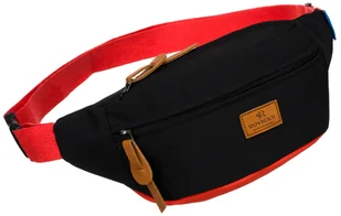 Nerka damska Rovicky sportowa saszetka na suwak pojemna torebka crossbody, czarny - Nerki - miniaturka - grafika 1
