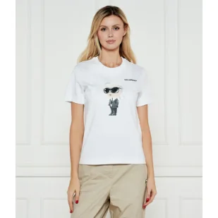 Karl Lagerfeld T-shirt IKON AQUARELLE K Regular Fit - Koszulki i topy damskie - miniaturka - grafika 1