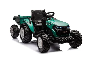 Traktor Na Akumulator HC-306 Z Przyczepą Ciemno Zielony 24V - Pojazdy elektryczne dla dzieci - miniaturka - grafika 1