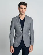 Marynarki męskie - marynarka pienza szary slim fit - miniaturka - grafika 1
