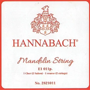 Hannabach Struny mandoline, pojedyncze struny E.010 - 2821010, do menzury 330 - 350 mm, parami - Struny gitarowe  - miniaturka - grafika 1