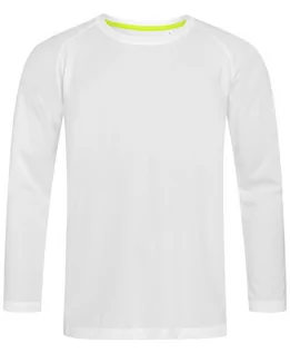 Koszulki męskie - Longsleeve Sportowy, Koszulka, T-shirt z Długim Rękawem, Biały, ACTIVE-DRY Poliester - Stedman - grafika 1