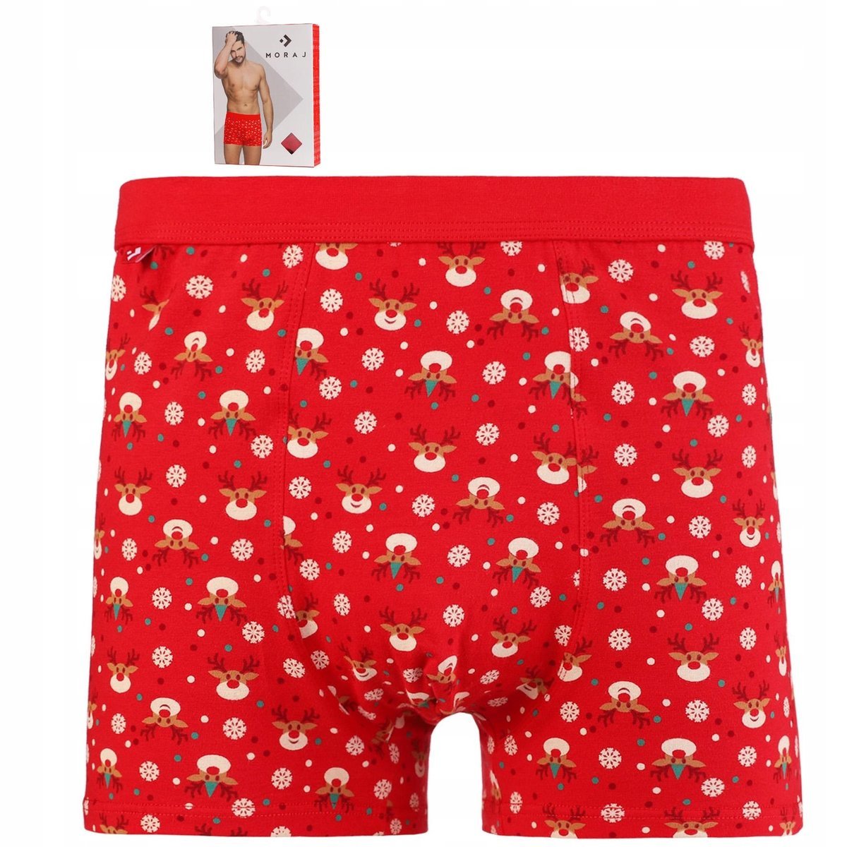 Bokserki Męskie Bawełna W Świąteczne WZORY NA PREZENT DLA NIEGO MORAJ - M