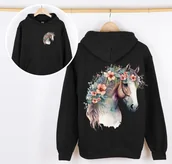 Bluzy dla dziewczynek - Bluza z koniem dla dziewczynki kon017 - miniaturka - grafika 1