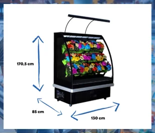 Regał Aroma do kwiatów, 1 300 mm długości - Szafy i witryny chłodnicze - miniaturka - grafika 2
