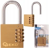 Kłódki - GEKO Kłódka mosiężna na szyfr 50mm 4 cyfry 7/84 - miniaturka - grafika 1