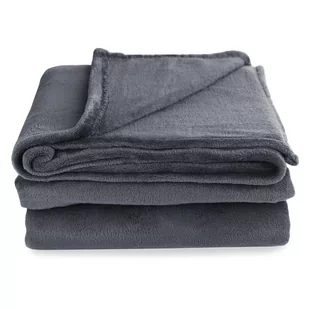 Ciemnoszary koc z mikrowłókna DecoKing Mic, 220x240 cm - Koce - miniaturka - grafika 1