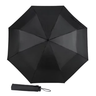 Parasol męski składany mini Blue Drop, czarny - Parasole - miniaturka - grafika 1