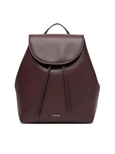 Calvin Klein Plecak Foil Logo Flap Backpack LV04F3297G Bordowy - Plecaki - miniaturka - grafika 1