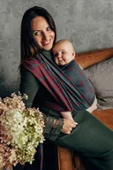 Chusty do noszenia dzieci - Chusta tkana LennyLamb - Deco Maroon Moss - 7 (5.2 m.) - miniaturka - grafika 1