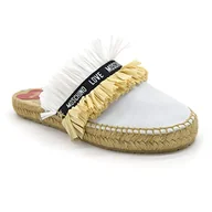 Espadryle damskie - Love Moschino Damskie espadryle Da Donna, Collezione Primavera Estate Espadryle kolekcja wiosna lato 2021, biały, 37 eu - miniaturka - grafika 1