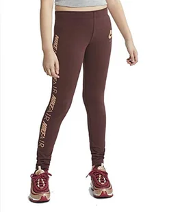Nike dziewczęce legginsy Tights aq8833 fioletowy El Dorado/Rose Gold S - Legginsy - miniaturka - grafika 1