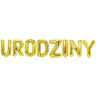 Balony i akcesoria - Napis URODZINY - Balon Foliowy Złoty - miniaturka - grafika 1
