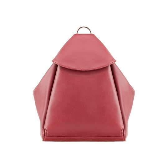 Mały skórzany plecak damski Visconti V-01721 czerwony