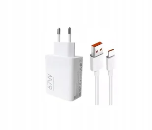 ORYGINALNA SZYBKA ŁADOWARKA SIECIOWA Z KABLEM XIAOMI 67W - Ładowarki do telefonów - miniaturka - grafika 1