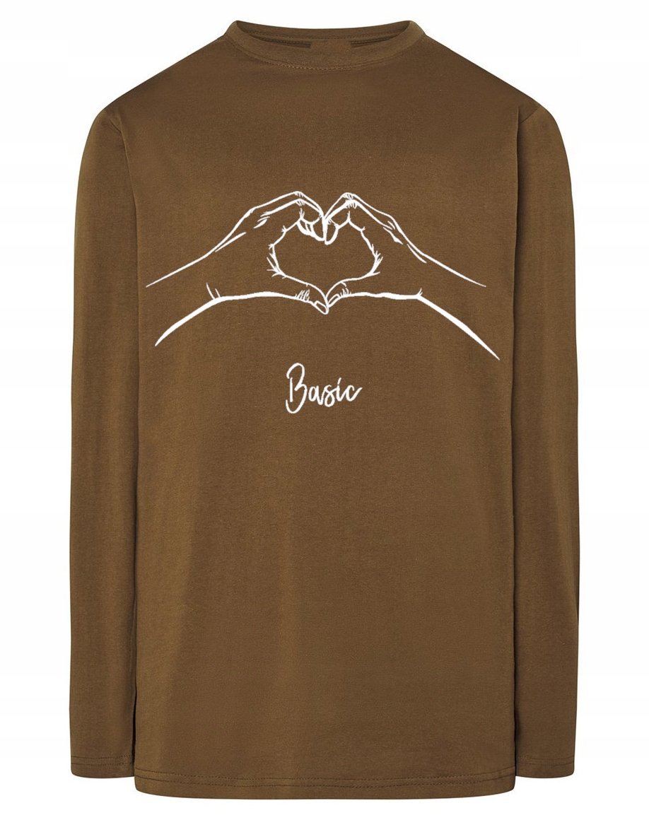 Walentynki Longsleeve = Basic Love MIŁOŚĆ r.XL