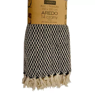 Koc 150 x 200 Bawełniany Boho Aredo 14 Czarny - Koce - miniaturka - grafika 2
