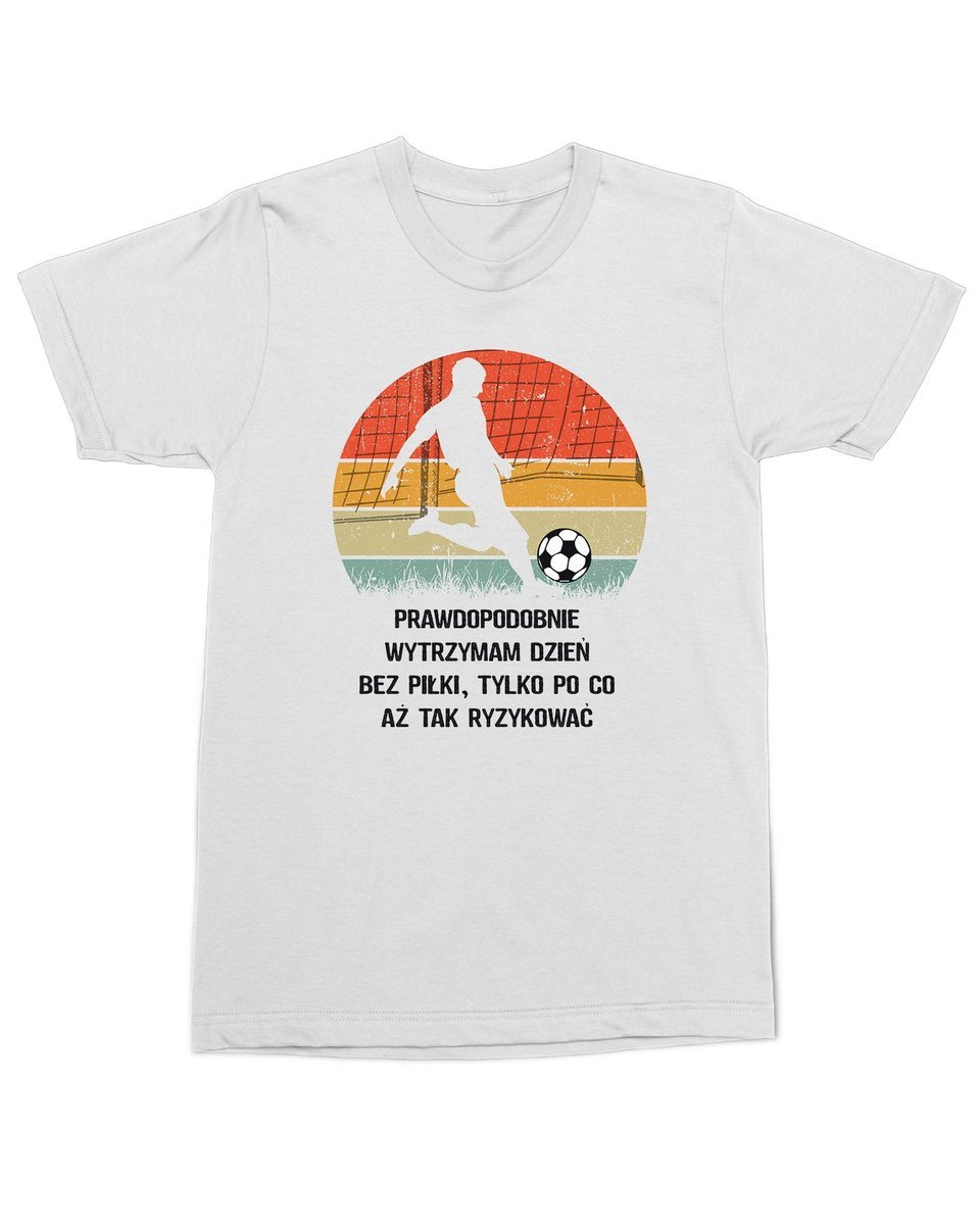Koszulka dla fana Futbolu Dzień bez Piłki Sportowa Football Biała XL