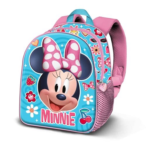 Disney Minnie Mouse Happiness-Elite plecak 3D, niebieski, 25 x 30 cm, pojemność 7 l, Niebieska Myszka Minnie, Jeden rozmiar, Plecak Elite 3D