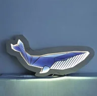 Lampy stojące - Lampka nocna dla dzieci duży wieloryb - miniaturka - grafika 1