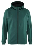 Kurtki męskie - Craft ADV Unify FZ Hood, męska kurtka z kapturem, rozmiar L, opal, poliester z recyklingu, ergonomiczne, elastyczne dopasowanie, kaptur ze sznurkiem ściągającym, 2 kieszenie, bluza z kapturem, męska - miniaturka - grafika 1