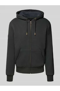 Bluza rozpinana z kapturem i kieszenią kangurką - Superdry - Bluzy męskie - miniaturka - grafika 1