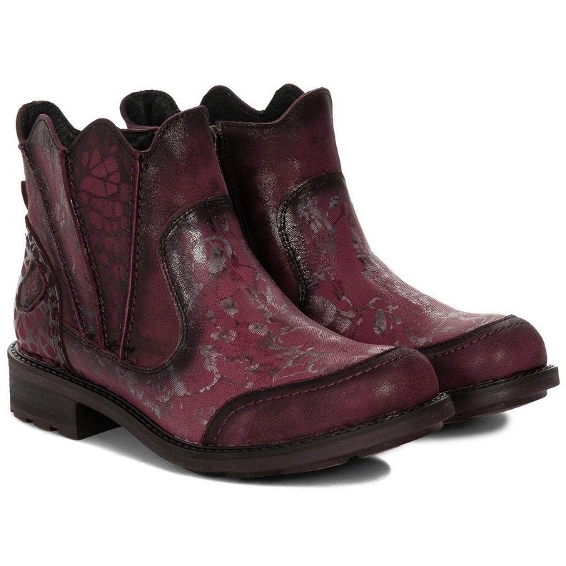 Botki damskie Maciejka 07006-23/00-8 BORDO R.36