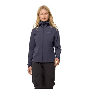 Damska kurtka softshellowa Jack Wolfskin KAMMWEG JKT W graphite - XS - Kurtki damskie - miniaturka - grafika 1