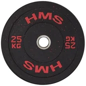 Pozostały sprzęt siłowy - HMS HTBR25 RED TALERZ OLIMPIJSKI BUMPER 25 KG 1AB-17-61-029 - miniaturka - grafika 1