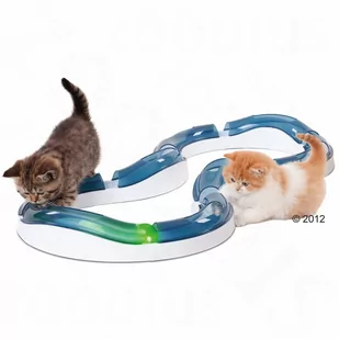 Catit Design Senses Super Roller, szyna do zabawy - Fireball, pomarańczowa piłka - Zabawki dla kotów - miniaturka - grafika 1