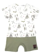 Kombinezony dla dzieci - Chłopięcy Rampers Indiański Wzór popielaty, Nicol,r.62 - miniaturka - grafika 1