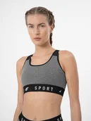 Biustonosze - 4F, Biustonosz treningowy, 4FSS23USBAF051-24M, Szary Melanż, rozmiar XS - miniaturka - grafika 1