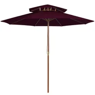 Parasole ogrodowe - Bordowy okrągły parasol ogrodowy E1-G45 - miniaturka - grafika 1