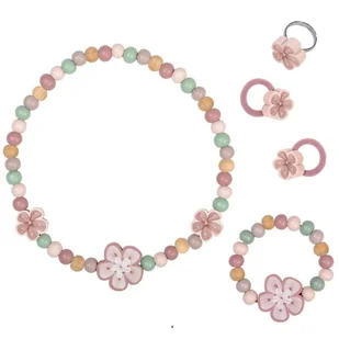 Drewniany zestaw biżuterii Flowers, Little Dutch - Biżuteria dla dzieci - miniaturka - grafika 1