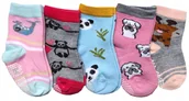Skarpetki dla dzieci - ABS Antypoślizgowe Skarpetki Dziewczęce 5-PAR 0-6 - miniaturka - grafika 1