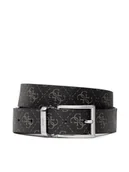 Paski - Guess Pasek Męski Vezzola Belts BM7541 LEA35 Czarny - miniaturka - grafika 1