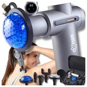 Masażery - PISTOLET DO MASAŻU pleców ciała stóp masażer MASSAGE GUN PRO 6 końcówek - miniaturka - grafika 1